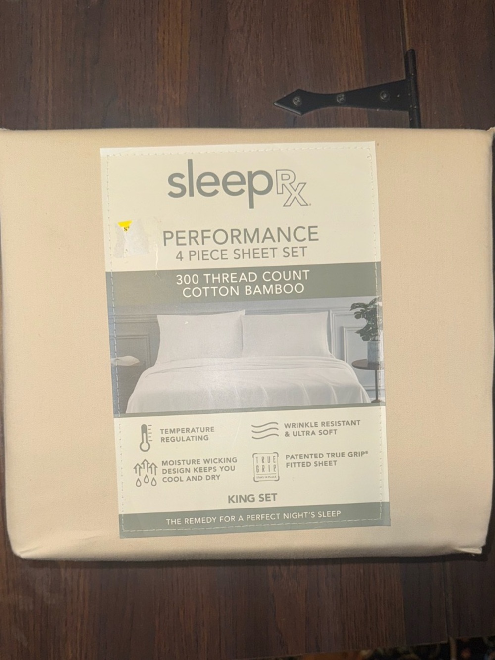 SleepRx Performance 4-Piece King Sheet Set — Cream